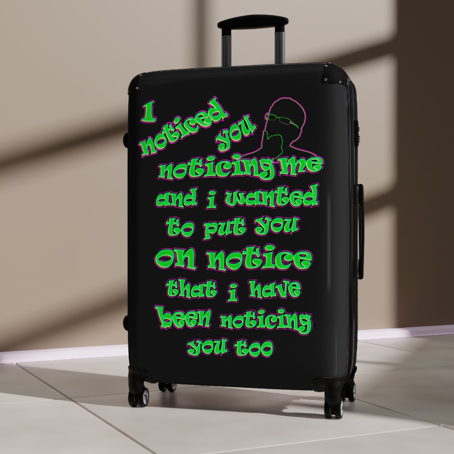 noticed you noticing - Suitcase (black)