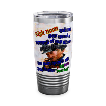 high noon - Ringneck Tumbler, 20oz (white marble)