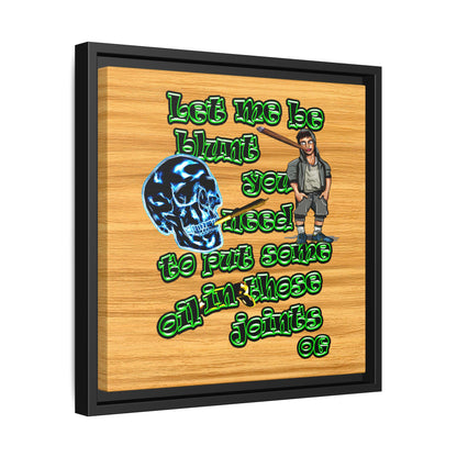 og - framed canvas art (butterscotch wood finish)