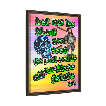 og - framed canvas art (color blur)
