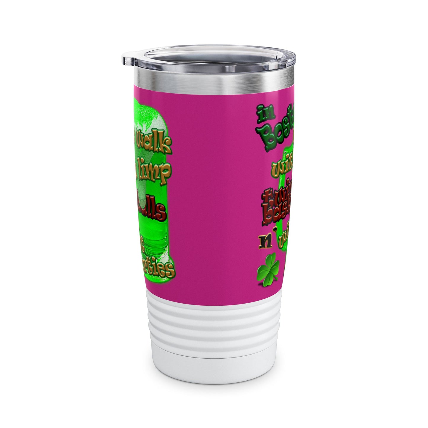 celtics logo - Ringneck Tumbler, 20oz (pink)