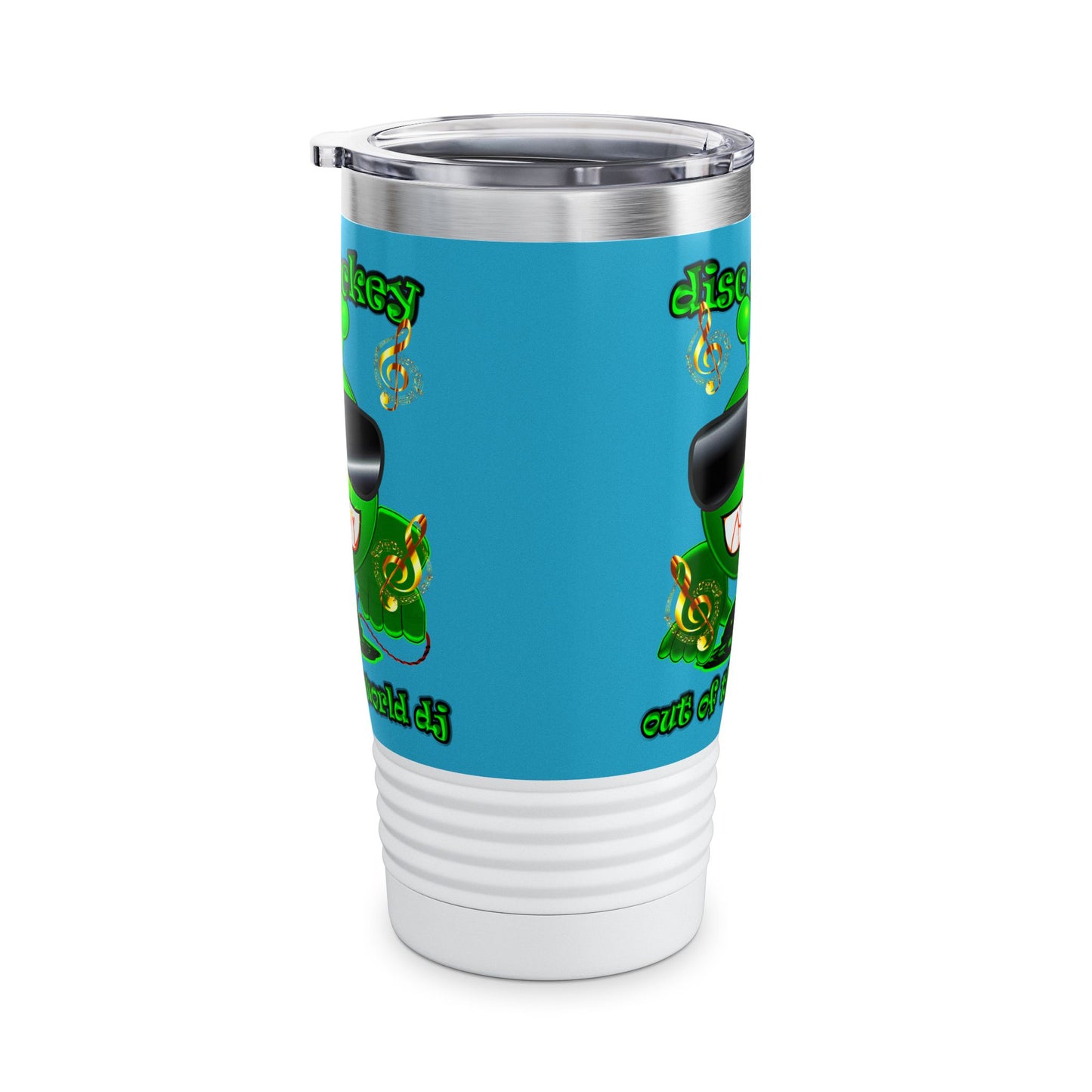 disc jockey - Ringneck Tumbler, 20oz (turquoise)