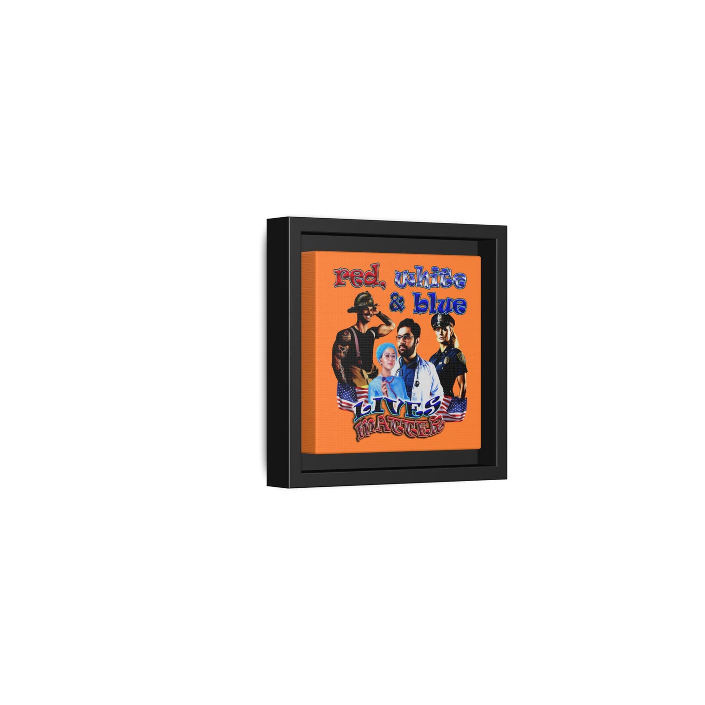 rw&b lives matter - framed canvas art (crusta)