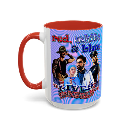 rw&b lives matter - Accent Mug (light blue-purple wave)
