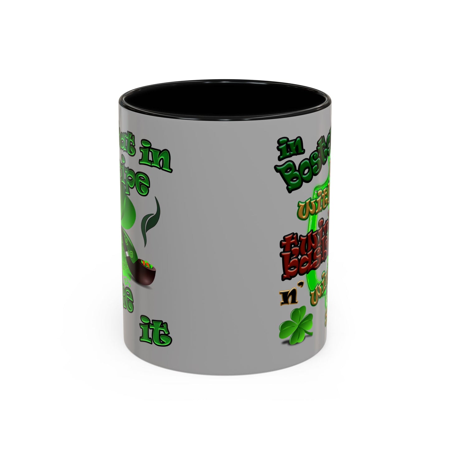 celtics logo - Accent Mug (light grey)