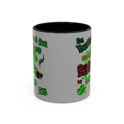 celtics logo - Accent Mug (light grey)