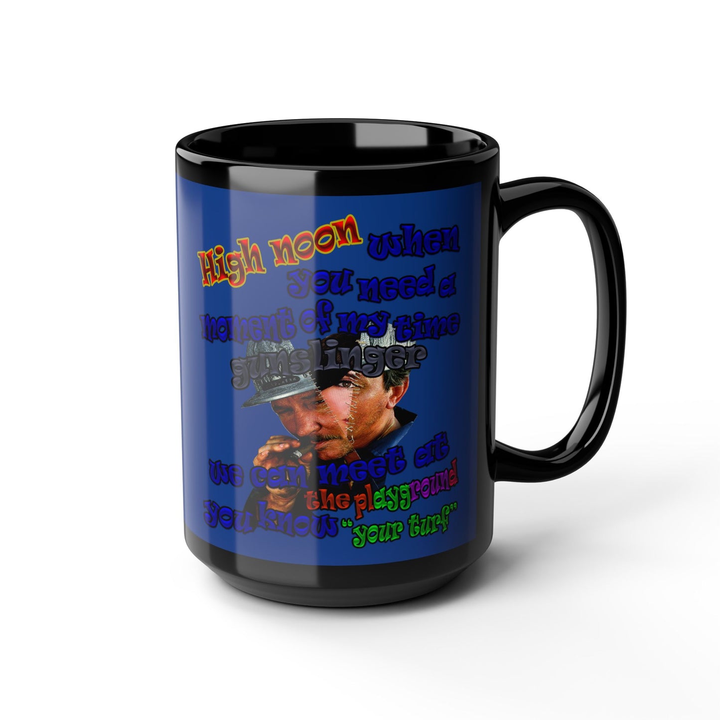 high noon - Black Mug (dark blue)