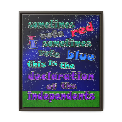 declaration of the independents - framed canvas art ('snoops' background)