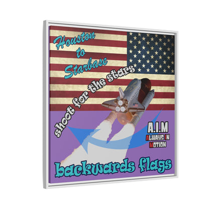 shoot for the stars - framed canvas art (light purple)