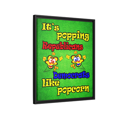 popping like popcorn - framed canvas art (green turf)