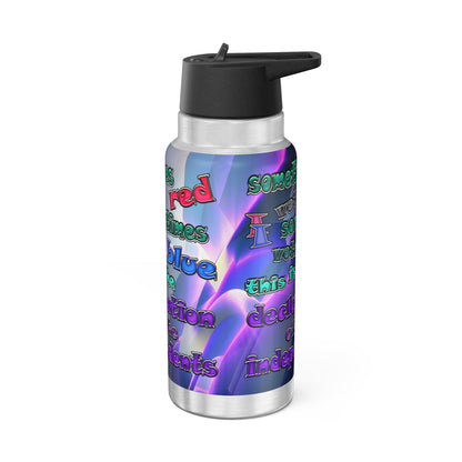 declaration of the independents - Gator Tumbler, 32oz  (grey-pink wave)