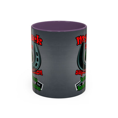 my luck - Accent Mug (grey-light grey)