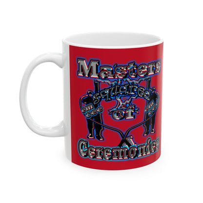 em cee squared - White Mug (dark red)