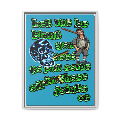 og - framed canvas art (turquoise)
