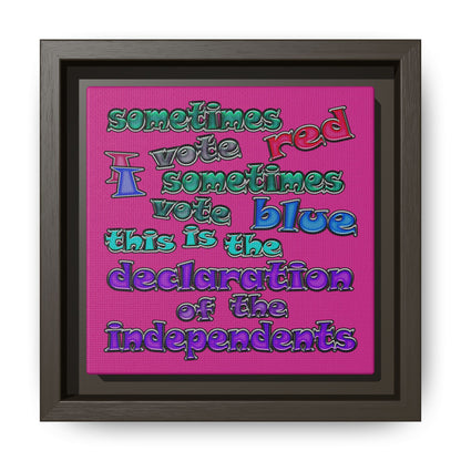 declaration of the independents - framed canvas art (pink)