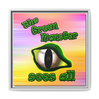 green monster - framed canvas art (color blur)