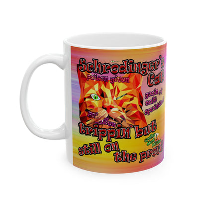 schrodinger's cat - White Mug (color blur)