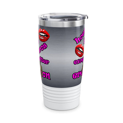 hoes b4 bros - Ringneck Tumbler, 20oz (brushed nickel)