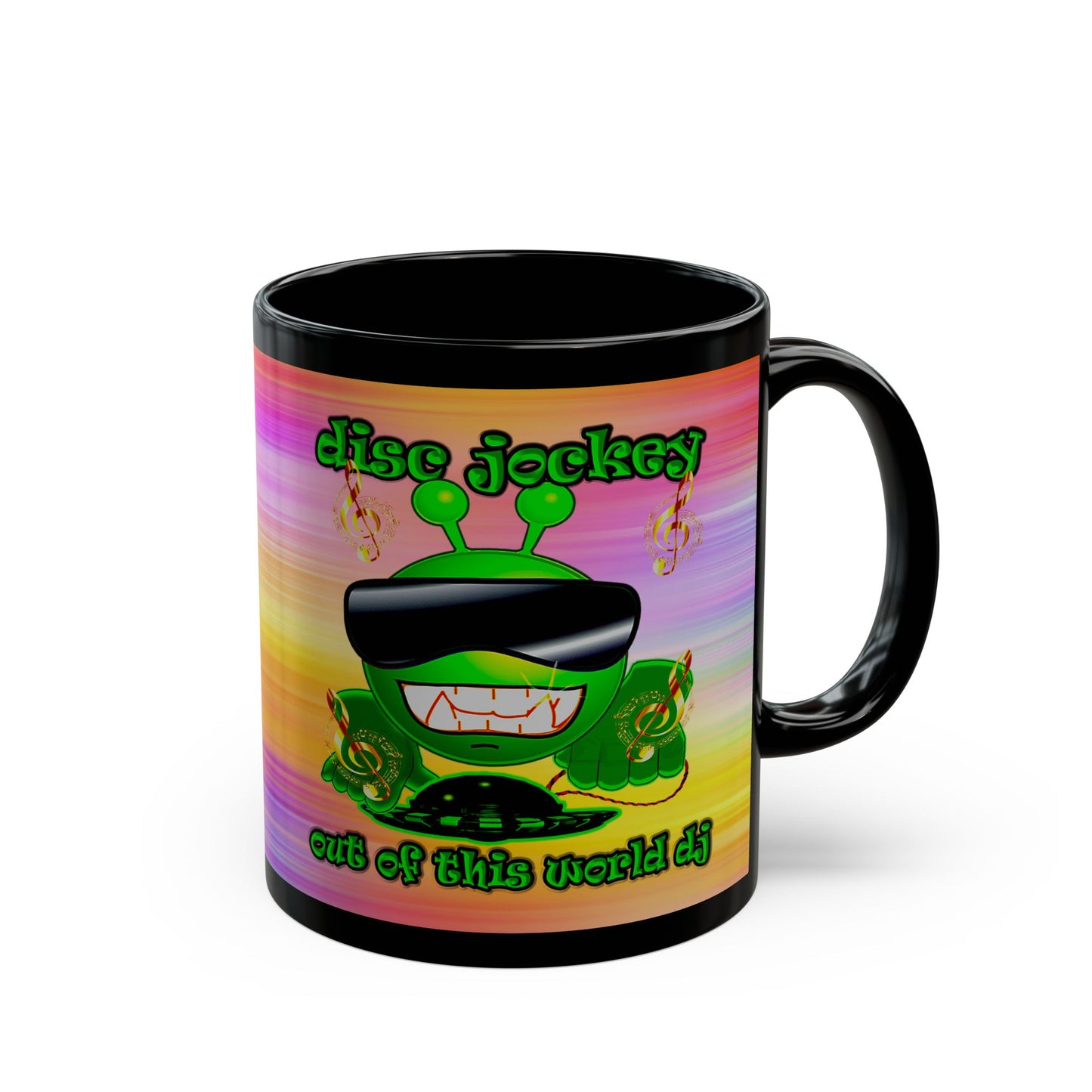 disc jockey - Black Mug (color blur)