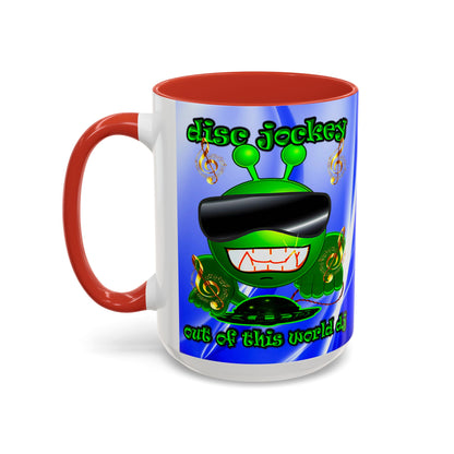 disc jockey - Accent Mug (blue-white wave)