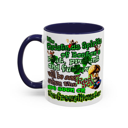 christmas spirits of boston - Accent Mug (white)
