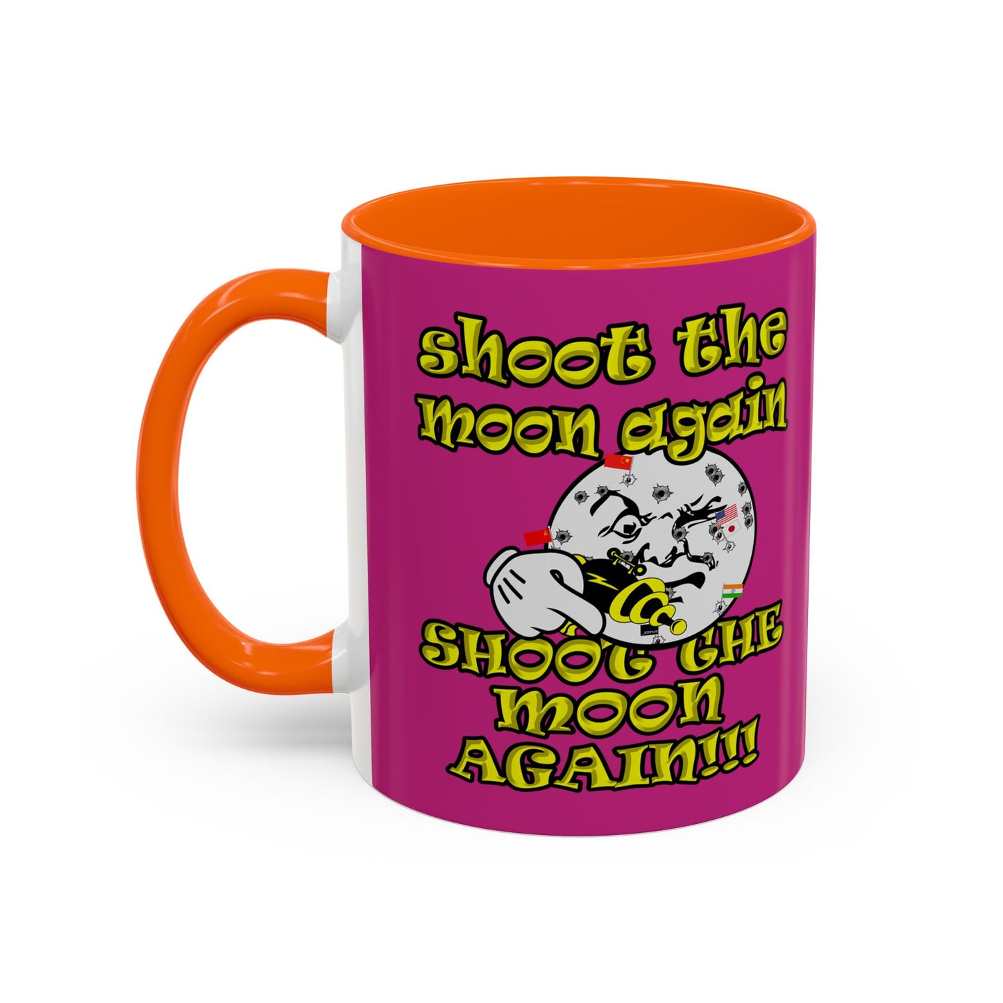 shoot the moon again - Accent Mug (pink)