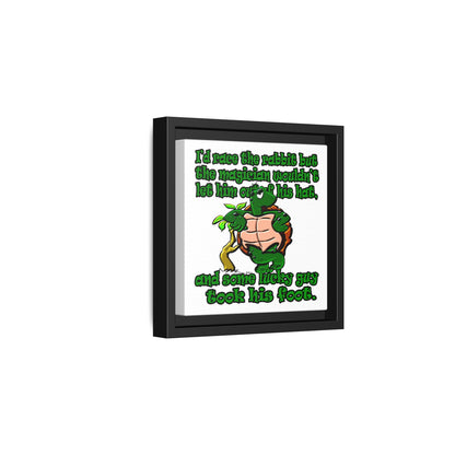 turtle race - framed canvas art (white)