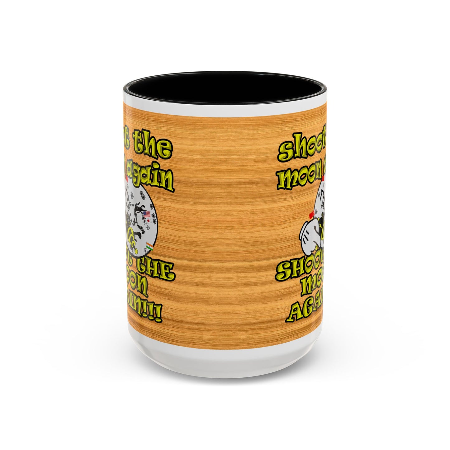 shoot the moon again - Accent Mug (butterscotch wood finish)