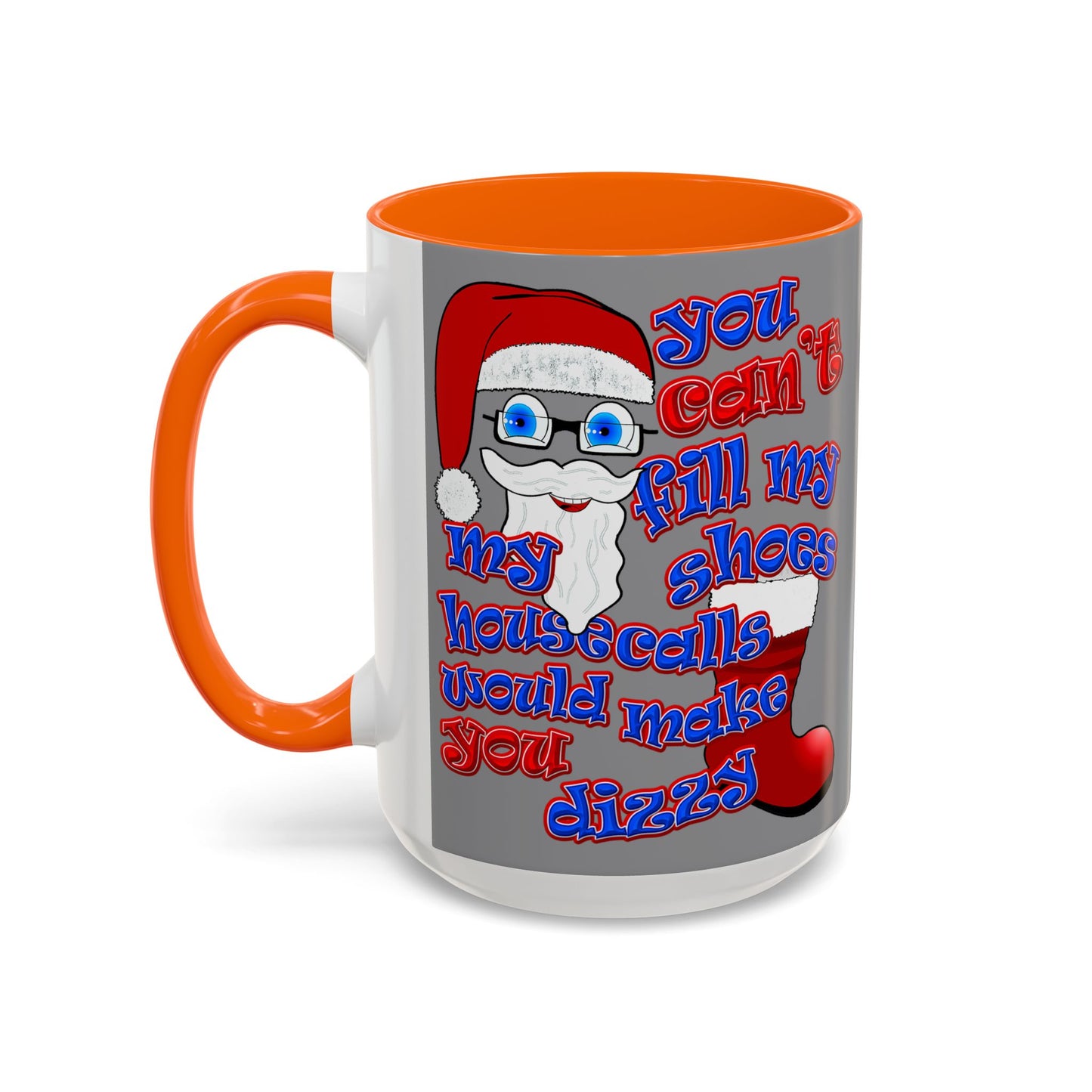 santa's shoes - Accent Mug (grey)