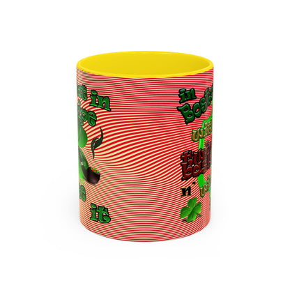 celtics logo - Accent Mug (yellow-orange wave)