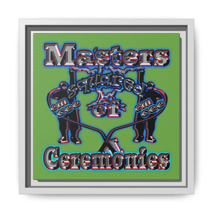 em cee squared - framed canvas art (green)