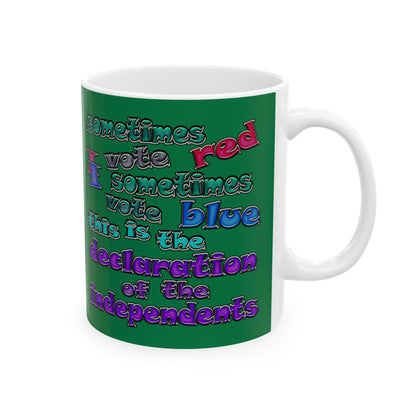 declaration of the independents - White Mug (dark green)