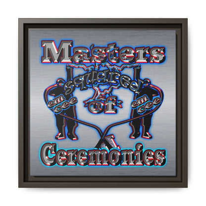 em cee squared - framed canvas art (brushed nickel)