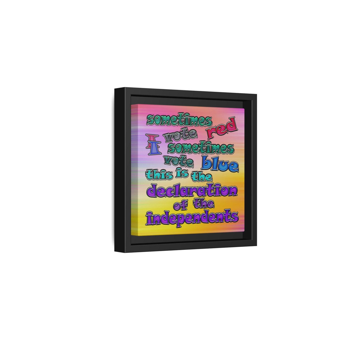declaration of the independents - framed canvas art (color blur)