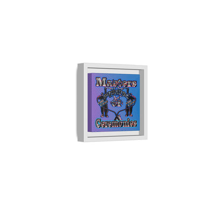 em cee squared - framed canvas art (light blue-purple wave)