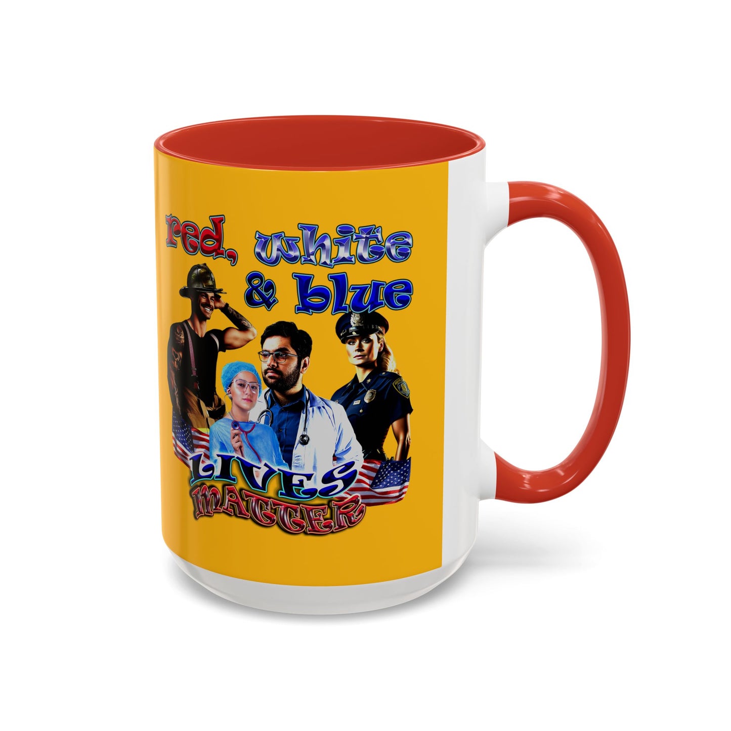 rw&b lives matter - Accent Mug (yellow)