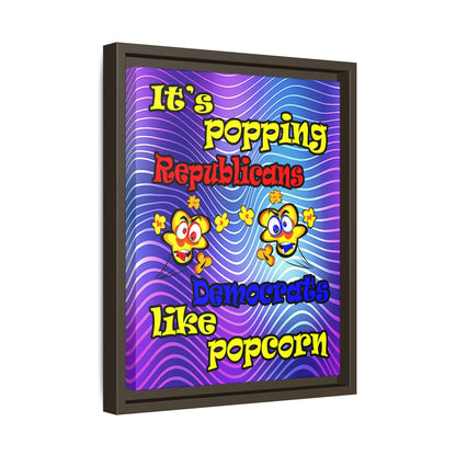 popping like popcorn - framed canvas art (purple wave)