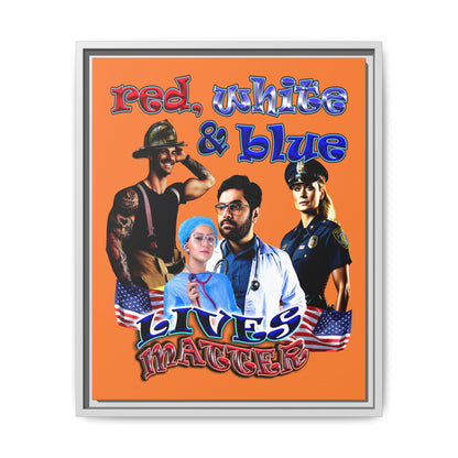 rw&b lives matter - framed canvas art (crusta)