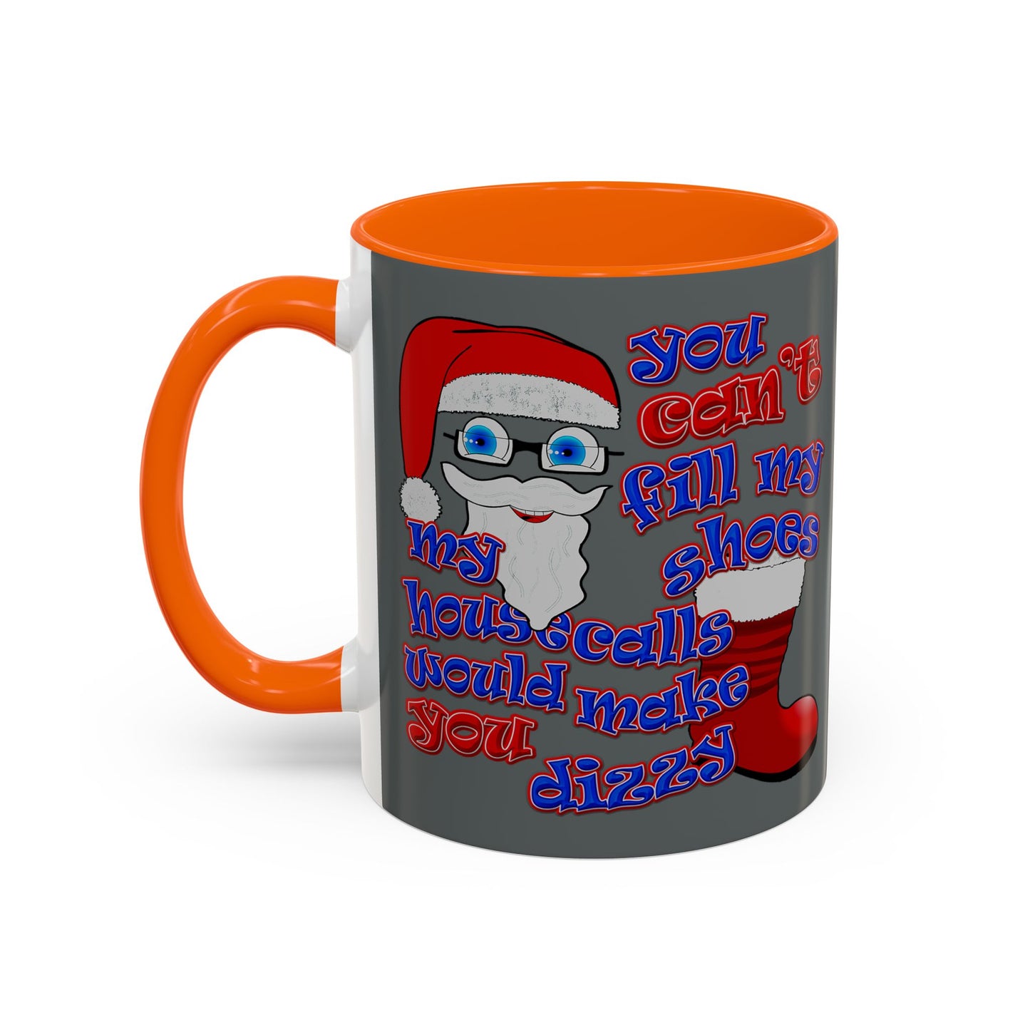 santa's shoes - Accent Mug (dark grey)