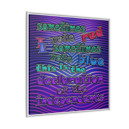 declaration of the independents - framed canvas art (purple wave)