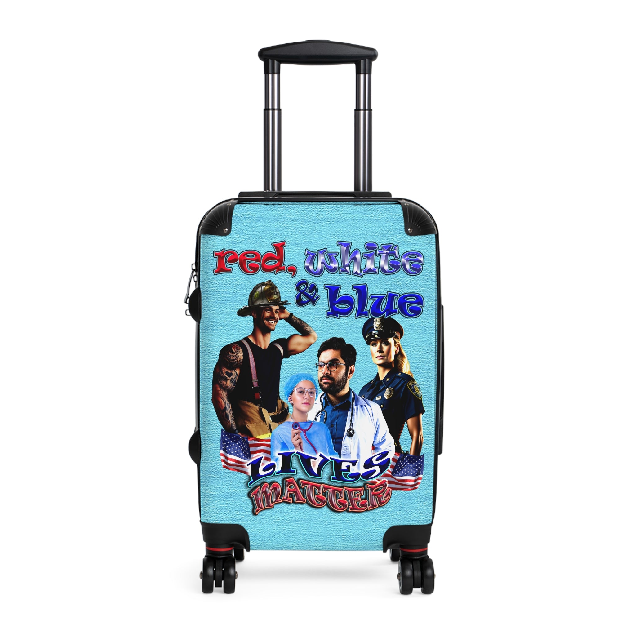 rw&b lives matter - Suitcase (faded blue)