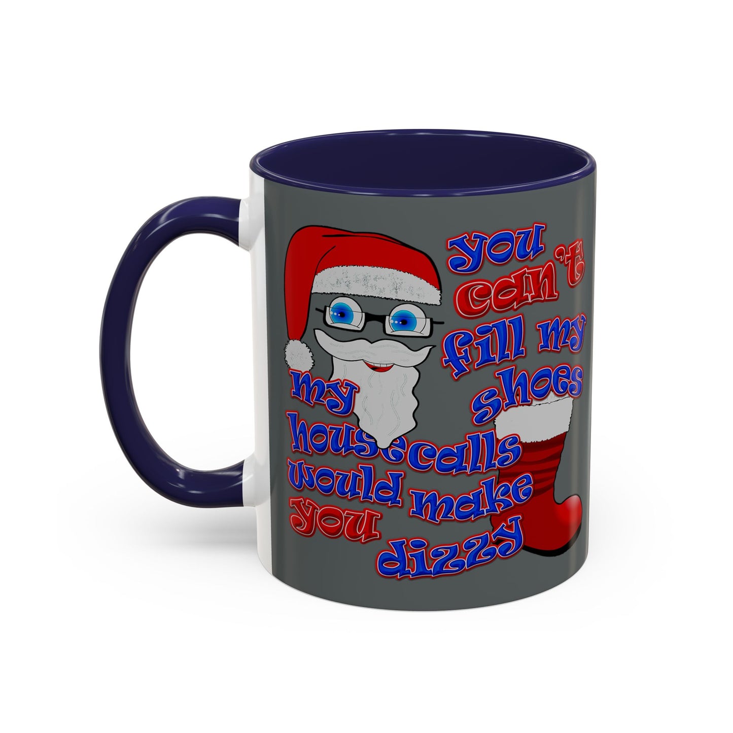 santa's shoes - Accent Mug (dark grey)
