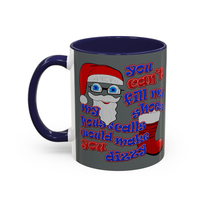 santa's shoes - Accent Mug (dark grey)