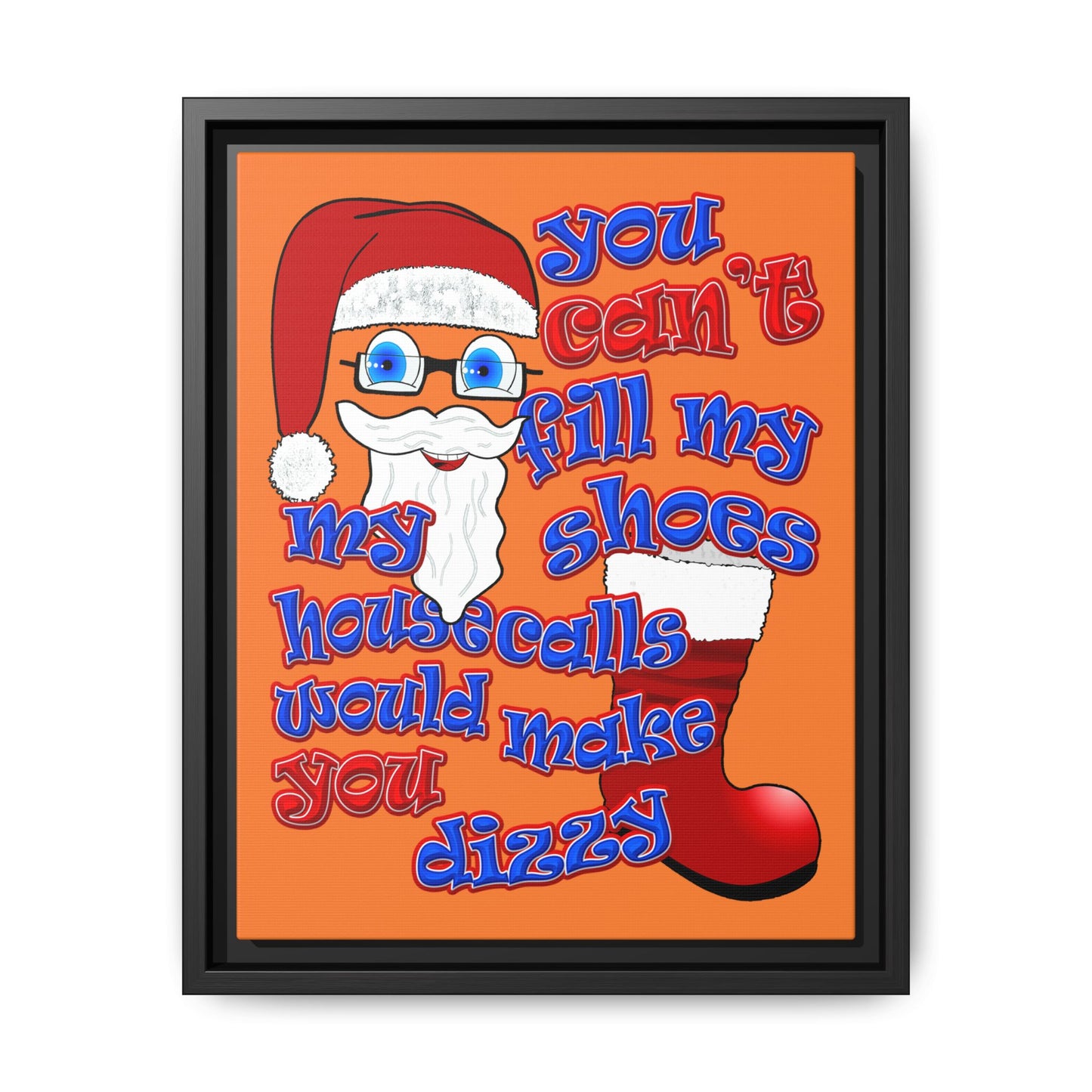 santa's shoes - framed canvas art (crusta)
