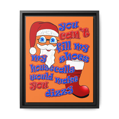 santa's shoes - framed canvas art (crusta)
