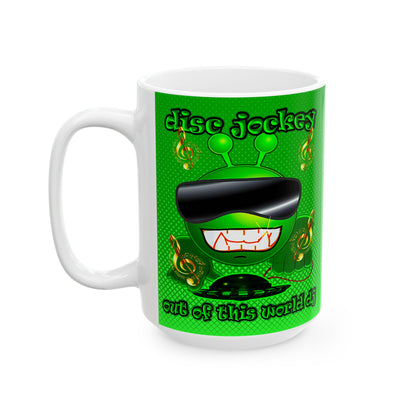 disc jockey - White Mug (logo green)