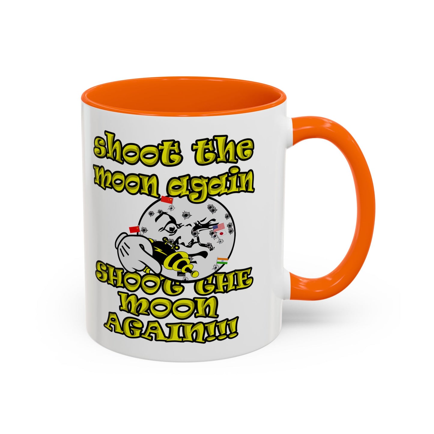 shoot the moon again - Accent Mug (white)