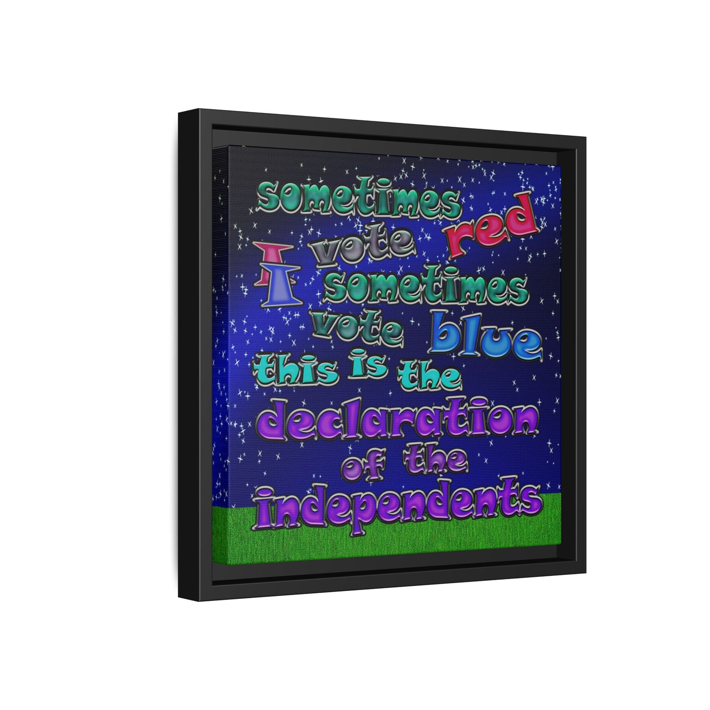 declaration of the independents - framed canvas art ('snoops' background)