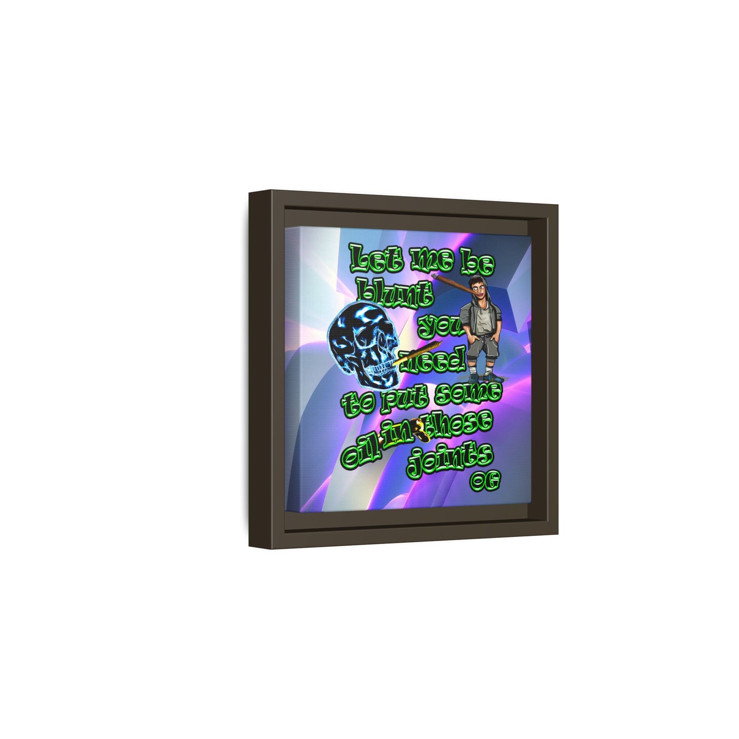 og - framed canvas art (grey-pink wave)