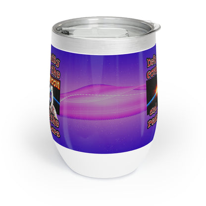 defy conquer reach - Chill Wine Tumbler (purple-pink wave)